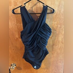 GARNET HILL - Ruched-Front One-Piece Swimsuit